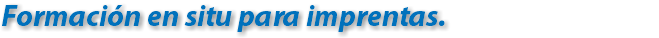 Formación en situ para imprentas.