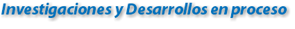 Investigaciones y Desarrollos en proceso